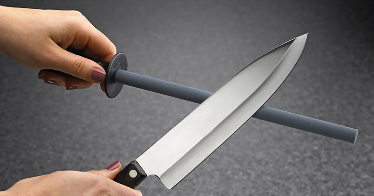как заточить нож бруском